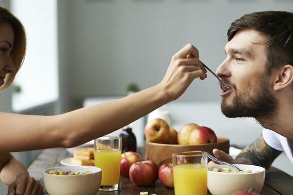 Diet food for men with prostatitis
